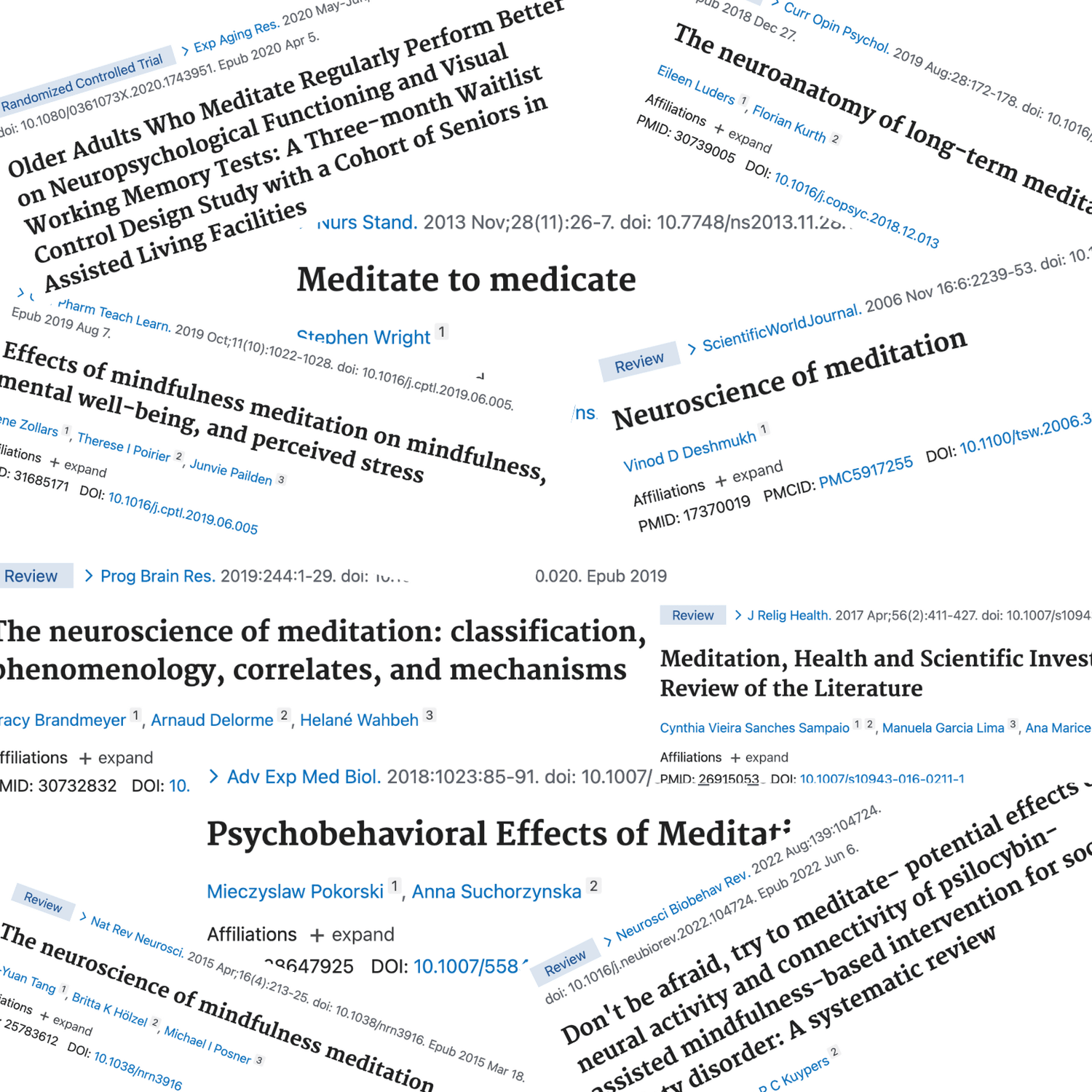 Wetenschappelijke studies Mediteren - Suprrhealth